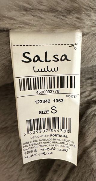 Abrigo Salsa gris con capucha de pelo