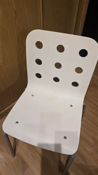 Silla Jules Ikea Blanca y Gris