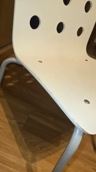 Silla Jules Ikea Blanca y Gris