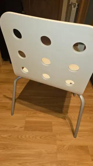 Silla Jules Ikea Blanca y Gris