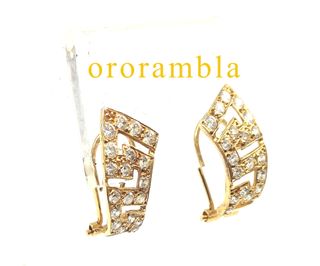 Pendientes Oro 18K con Circonitas