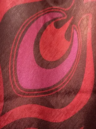 Vestido Mango fucsia estampado corto talla S