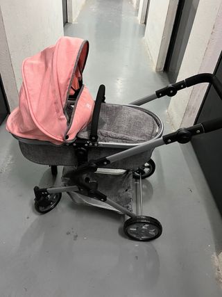 Cochecito de juguete rosa y gris sitges o Bcn