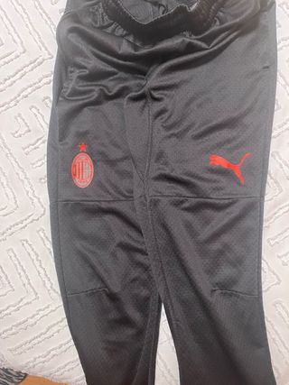 Pantalón chándal AC Milan Puma Negro Rojo