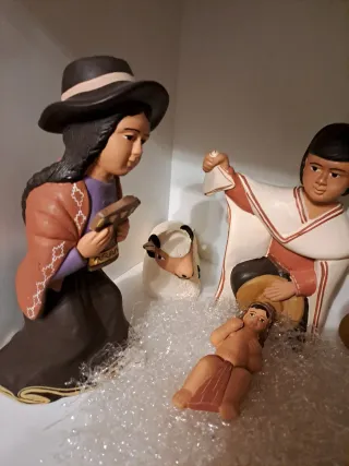 Presepe Peruviano Terracotta 6 Pezzi