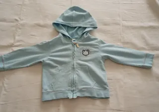 Felpa con cappuccio baby Fagottino azzurra