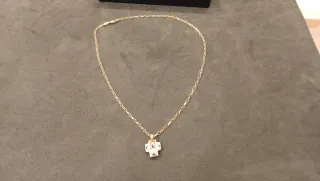 Cadena Dama Oro Ley 18k con Cruz