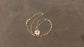 Cadena Dama Oro Ley 18k con Cruz