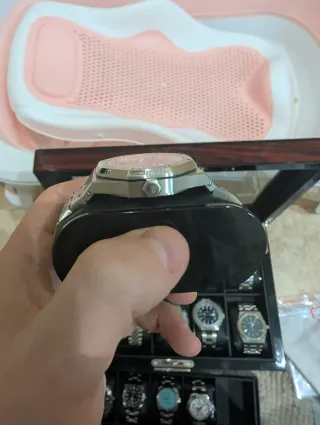 AP Reloj Automático Azul Plata