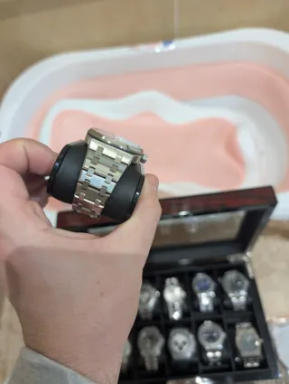 AP Reloj Automático Azul Plata