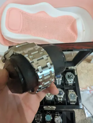 AP Reloj Automático Azul Plata