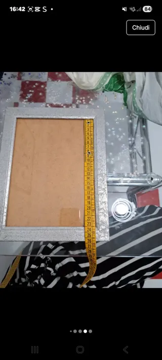 Cornice Legno Decorata Mano Nuova