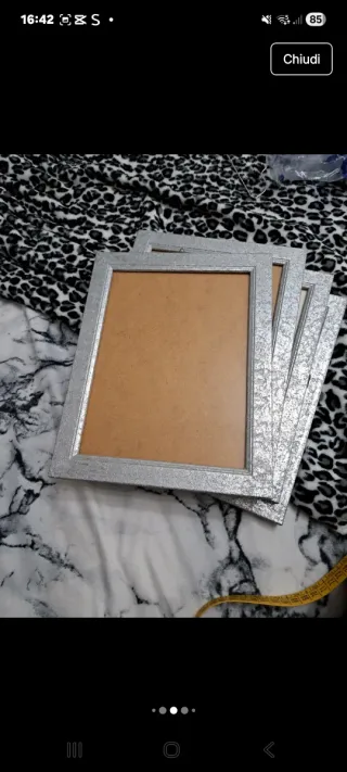 Cornice Legno Decorata Mano Nuova