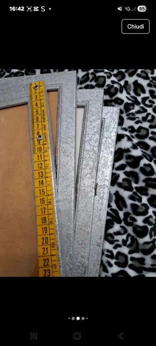 Cornice Legno Decorata Mano Nuova