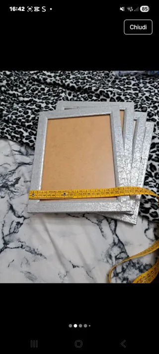 Cornice Legno Decorata Mano Nuova