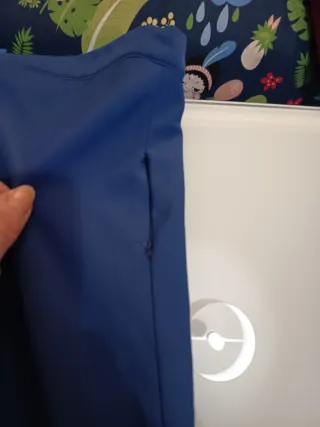 Falda flamenca larga azul talla S