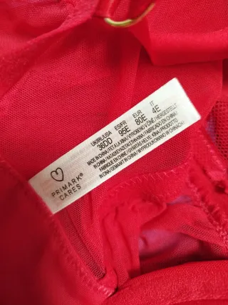 Lencería sexy roja Talla 95E ES/FR