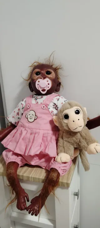 Mona realista de peluche