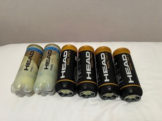 6 botes de pelotas de pádel Head PRO (Usadas)