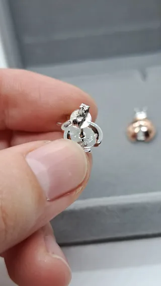 Pendientes Mariquita Oro y Plata