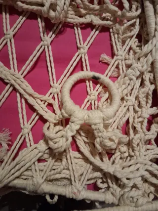 Hamaca Macramé Colgante. Hecha a mano en Cuba.