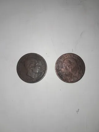 Moneda 5 céntimos Alfonso XII 1877