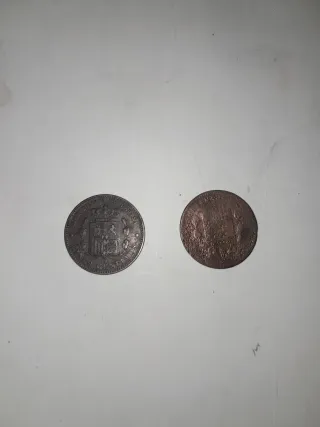 Moneda 5 céntimos Alfonso XII 1877