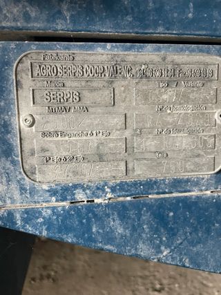 Remolque agrícola SERPIS