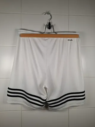 Pantalón Corto Adidas Blanco Fútbol Gimnasio