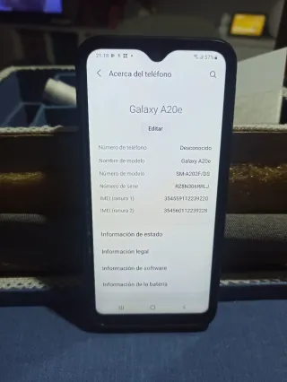 Samsung Galaxy A20e Negro
