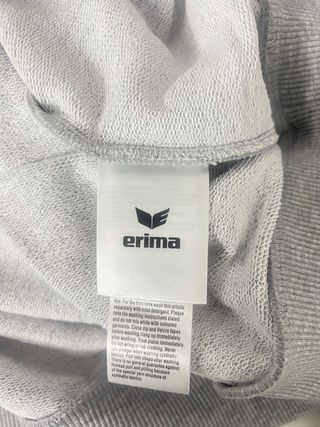 Talla XXL. Sudadera ERIMA Gris Logo Grande
