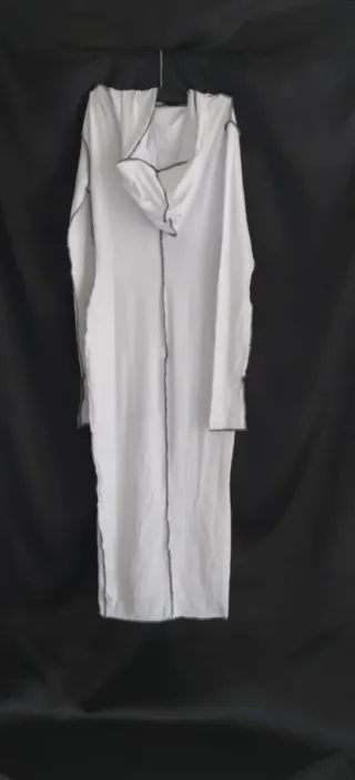 Vestido largo ajustado blanco