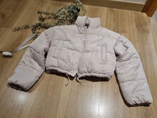Chaqueta bomber acolchada beige XXS