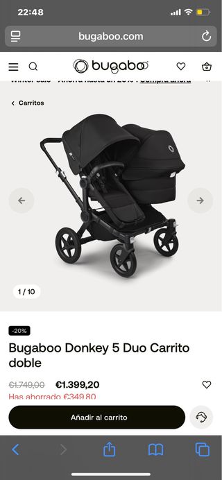 Bugaboo Donkey 5 Duo Carrito Doble