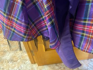 Vestido fiesta/graduación/boda cuadros morado