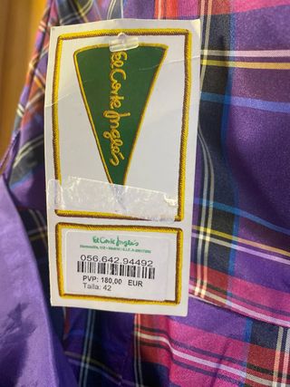 Vestido fiesta/graduación/boda cuadros morado