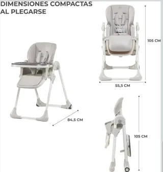 Trona Kinderkraft Ajustable Gris + REGALOS