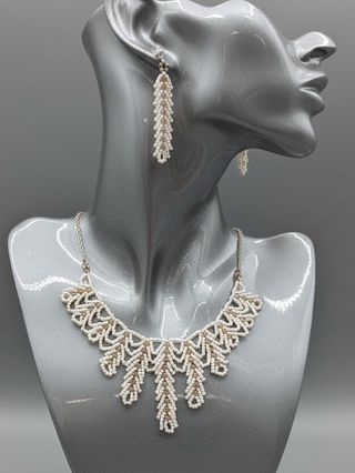 Set Gioielli Vintage Art Decò handmade cerimonia