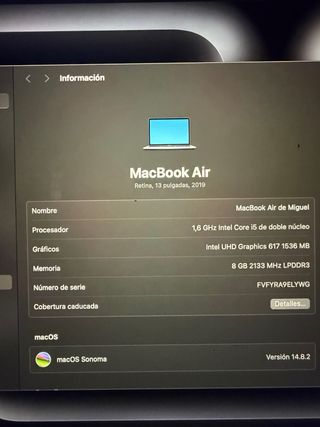 Macbook Air 2019 Plata
