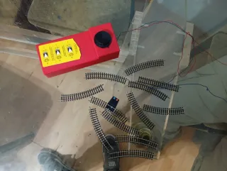 Tren eléctrico vías y mando