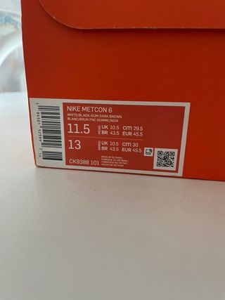 Nike Metcon 6 Talla 45.5 Sin Estrenar