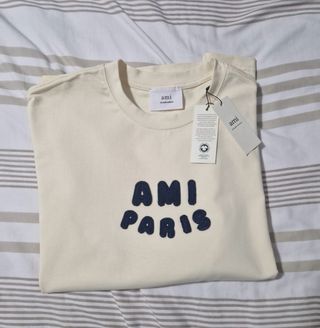 Camiseta AMI Paris Beige Talla M