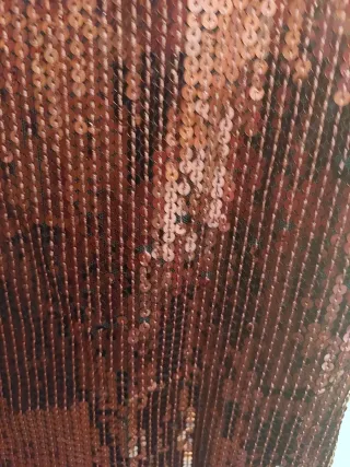 Vestido lentejuelas fiesta marrón