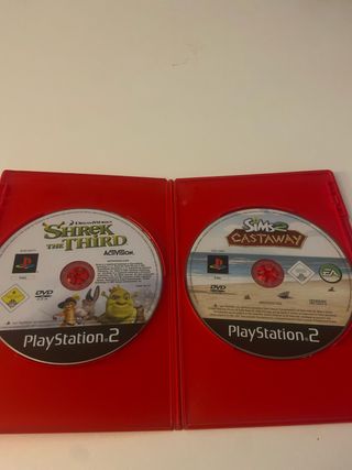Juegos PS2: Shrek Tercero y Sims Castaway