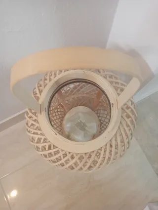 Farol de ratán con asa 60cm