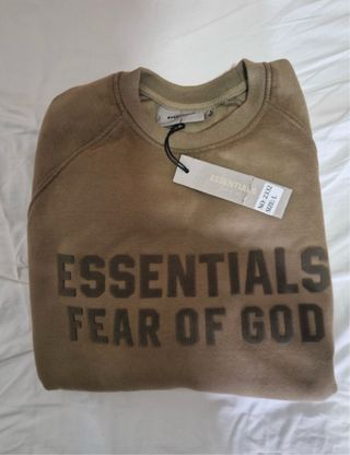 Sudadera Fear of God Essentials Marrón Talla L