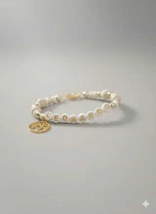 Bracciale perle e cuori oro ALISYA