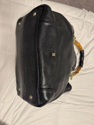 Bolso PG negro con asas de bambú