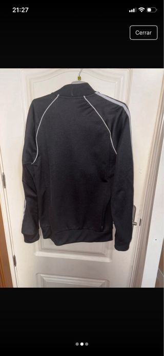 Sudadera Adidas Original Negra Cremallera