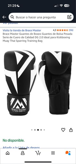 Guantes Boxeo Mujer 12 OZ  Brace Master